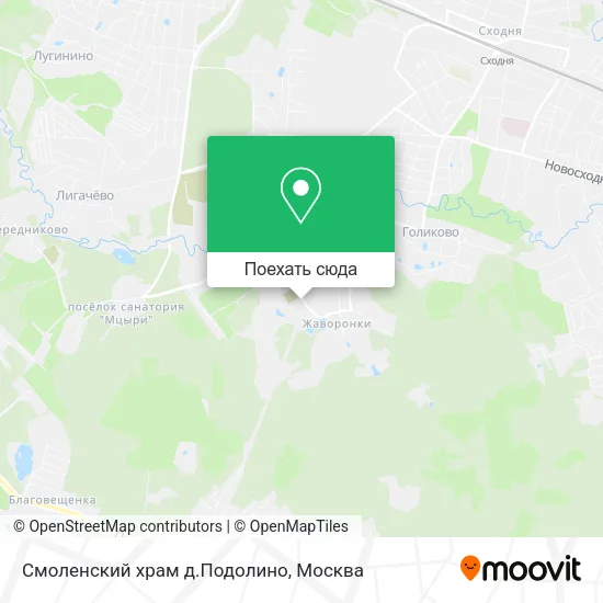 Карта Смоленский храм д.Подолино