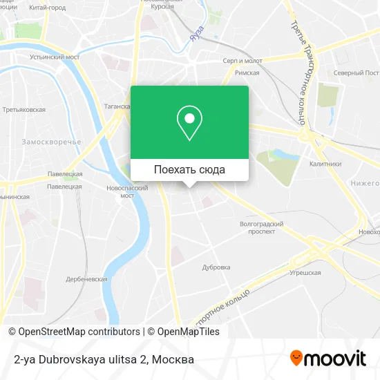 Карта 2-ya Dubrovskaya ulitsa 2