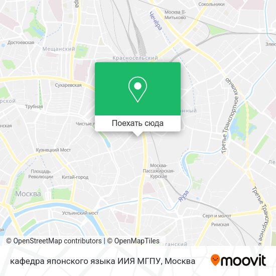 Карта кафедра японского языка ИИЯ МГПУ