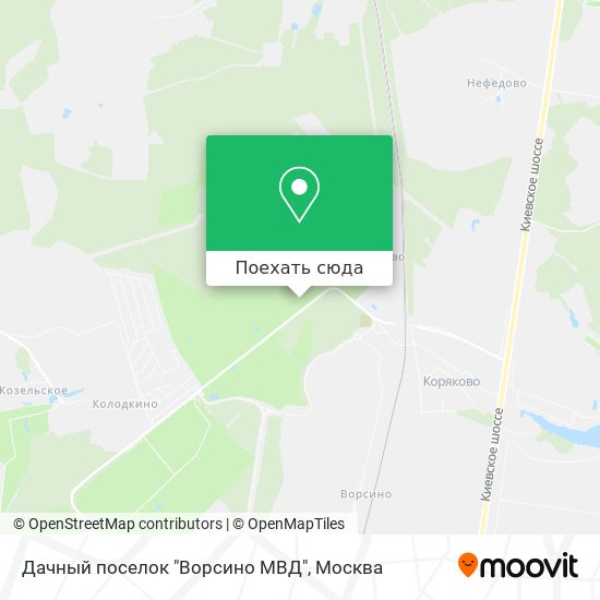 Карта Дачный поселок "Ворсино МВД"