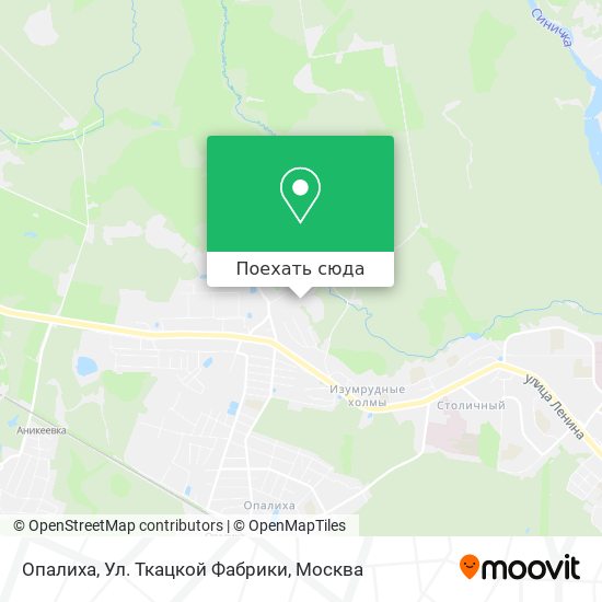 Карта Опалиха, Ул. Ткацкой Фабрики