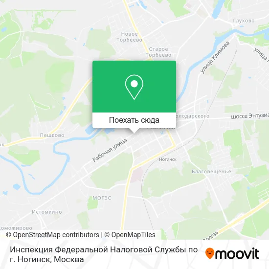 Карта Инспекция Федеральной Налоговой Службы по г. Ногинск