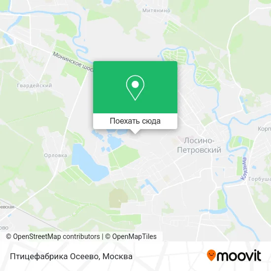Карта Птицефабрика Осеево