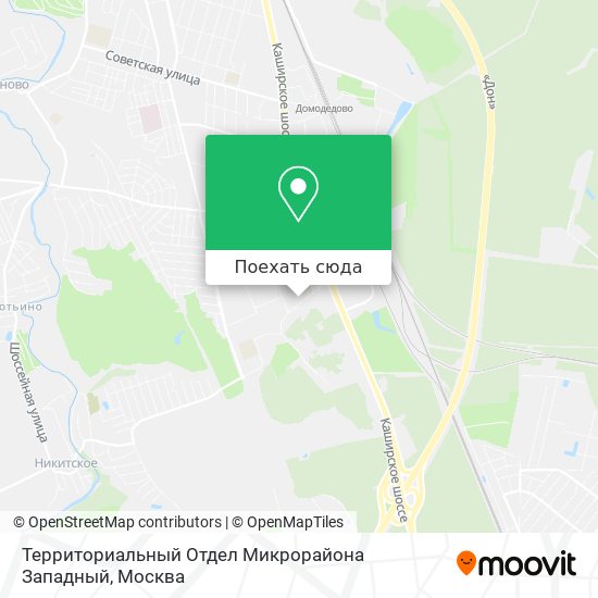 Карта Территориальный Отдел Микрорайона Западный