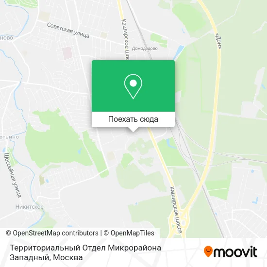 Карта Территориальный Отдел Микрорайона Западный