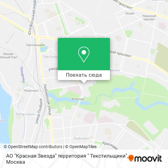 Карта АО "Красная Звезда" территория " Текстильщики"