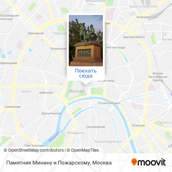 Карта Памятник Минину и Пожарскому