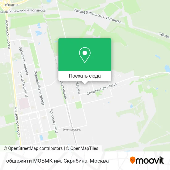 Карта общежити МОБМК им. Скрябина