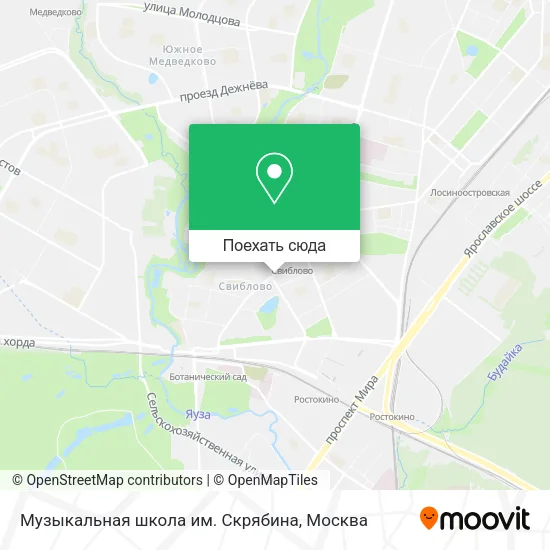 Карта Музыкальная школа им. Скрябина