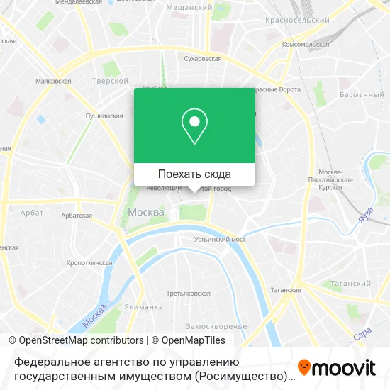 Карта Федеральное агентство по управлению государственным имуществом (Росимущество)