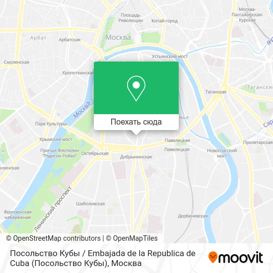 Карта Посольство Кубы / Embajada de la Republica de Cuba