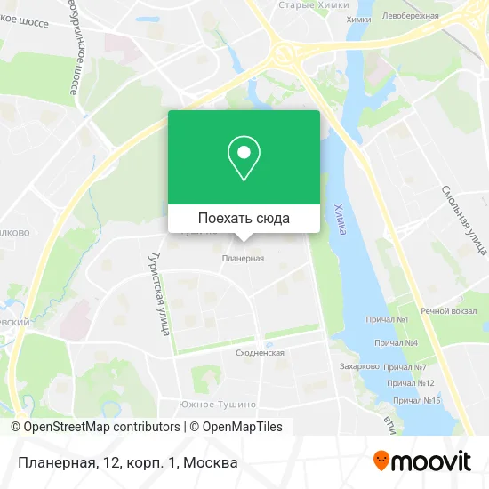 Карта Планерная, 12, корп. 1