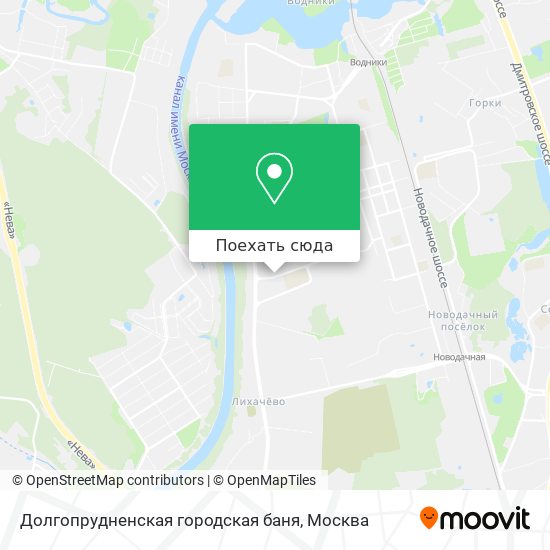 Карта Долгопрудненская городская баня