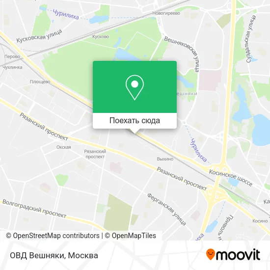 Карта ОВД Вешняки