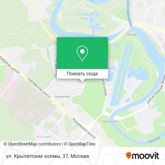 Карта ул. Крылатские холмы, 37