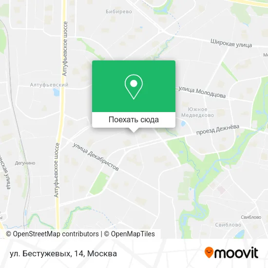 Карта ул. Бестужевых, 14