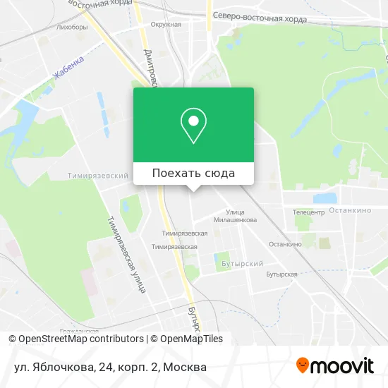 Карта ул. Яблочкова, 24, корп. 2