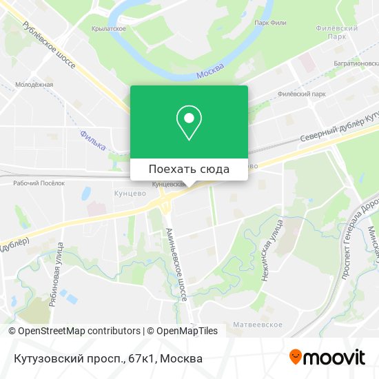 Карта Кутузовский просп., 67к1