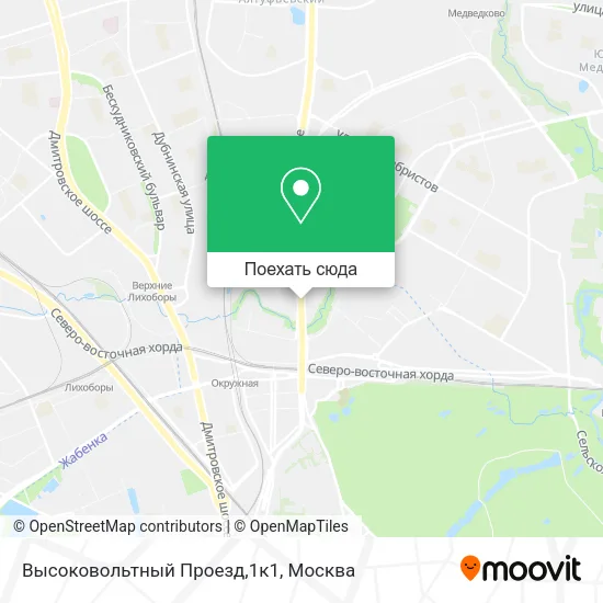 Карта Высоковольтный Проезд,1к1
