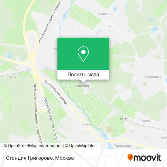 Карта Станция Григорово