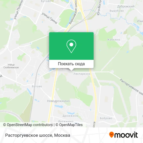 Карта Расторгуевское шоссе