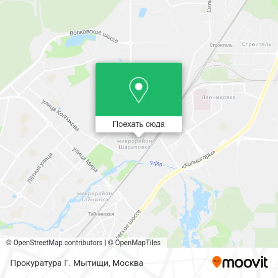 Карта Прокуратура Г. Мытищи