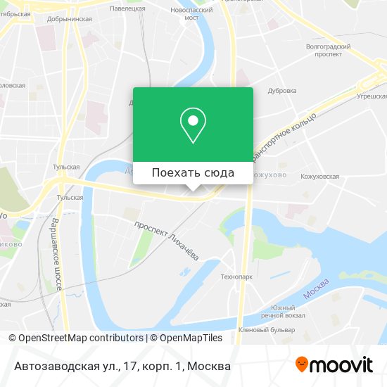 Карта Автозаводская ул., 17, корп. 1