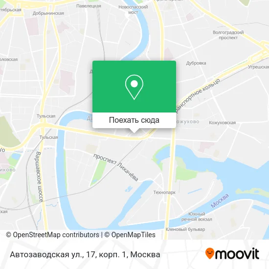 Карта Автозаводская ул., 17, корп. 1