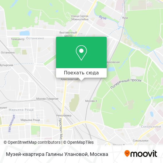 Карта Музей-квартира Галины Улановой