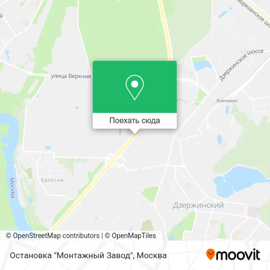 Карта Остановка "Монтажный Завод"