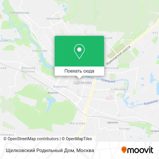 Карта Щелковский Родильный Дом