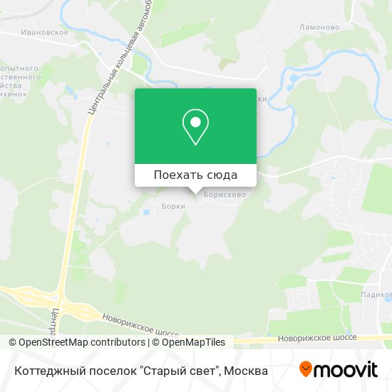 Карта Коттеджный поселок "Старый свет"