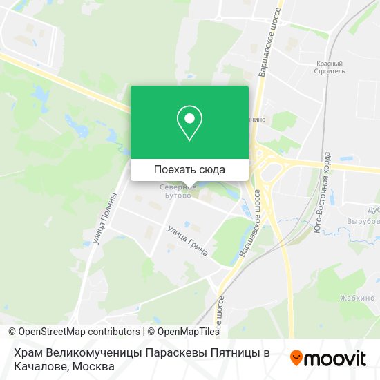 Карта Храм Великомученицы Параскевы Пятницы в Качалове