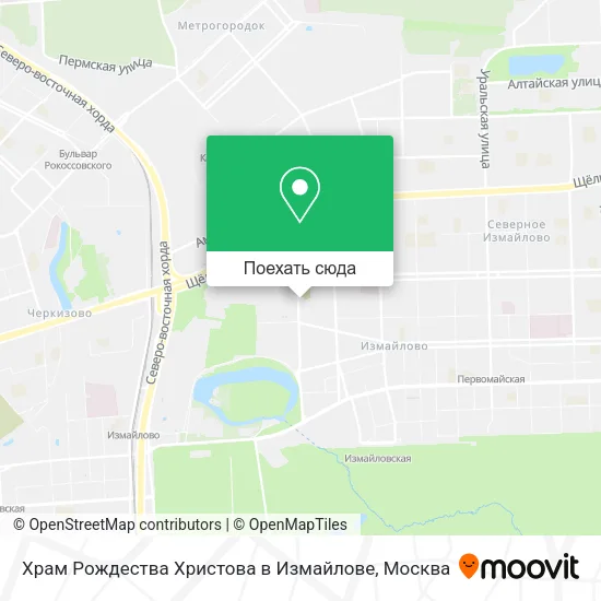 Карта Храм Рождества Христова в Измайлове
