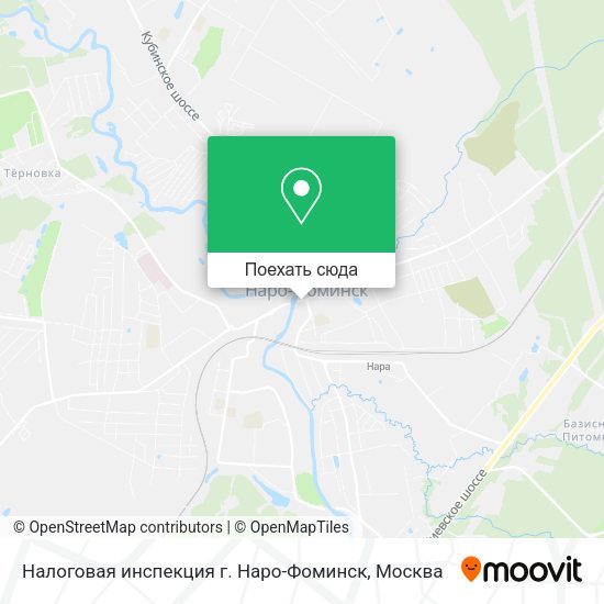 Карта Налоговая инспекция г. Наро-Фоминск