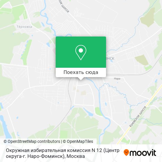 Карта Окружная избирательная комиссия N 12 (Центр округа-г. Наро-Фоминск)