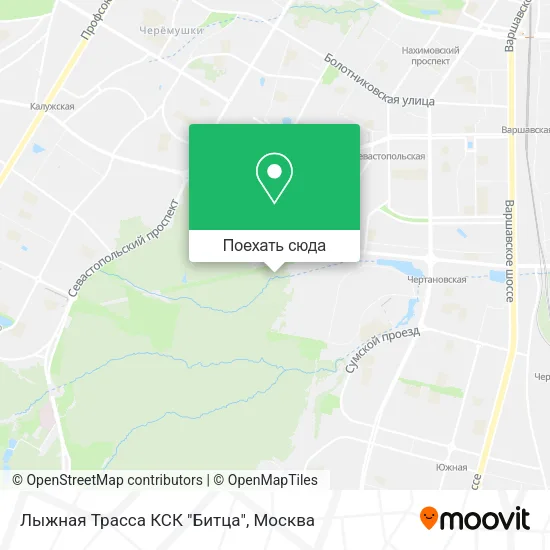 Карта Лыжная Трасса КСК "Битца"