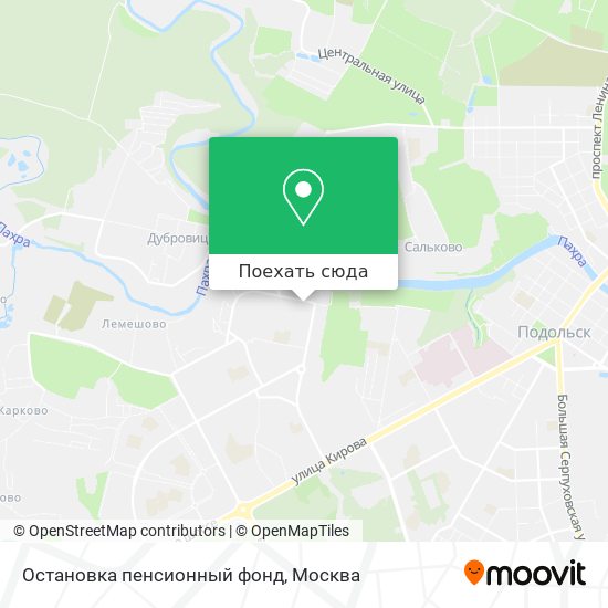 Карта Остановка пенсионный фонд