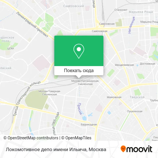 Карта Локомотивное депо имени Ильича