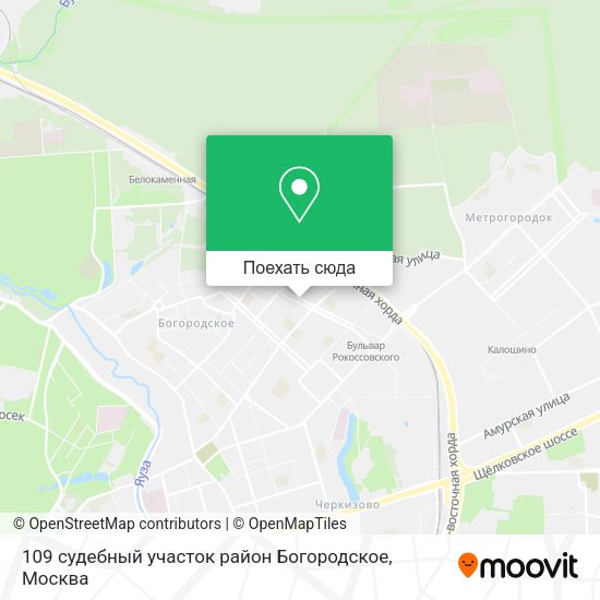 Карта 109 судебный участок район Богородское