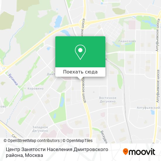 Карта Центр Занятости Населения Дмитровского района