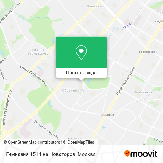 Карта Гимназия 1514 на Новаторов