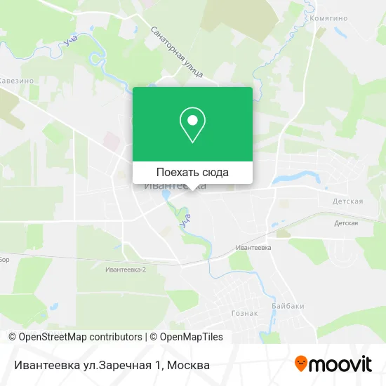 Карта Ивантеевка ул.Заречная 1