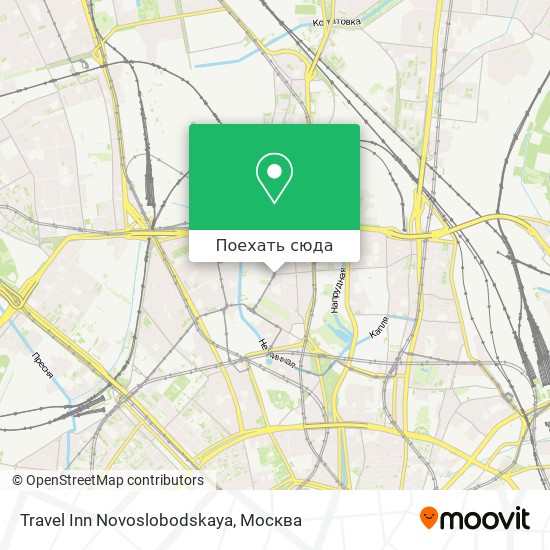 Карта Travel Inn Novoslobodskaya