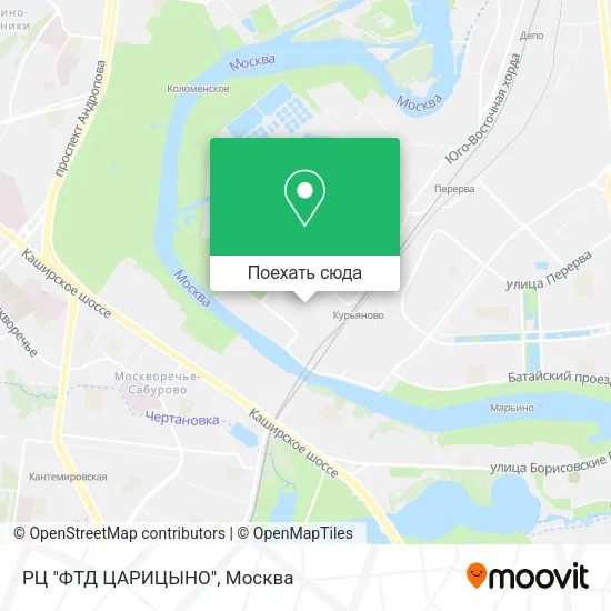 Карта РЦ "ФТД ЦАРИЦЫНО"