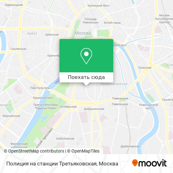 Карта Полиция на станции Третьяковская