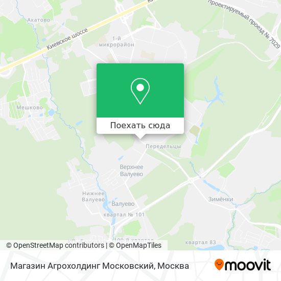 Карта Московский Москва Магазины