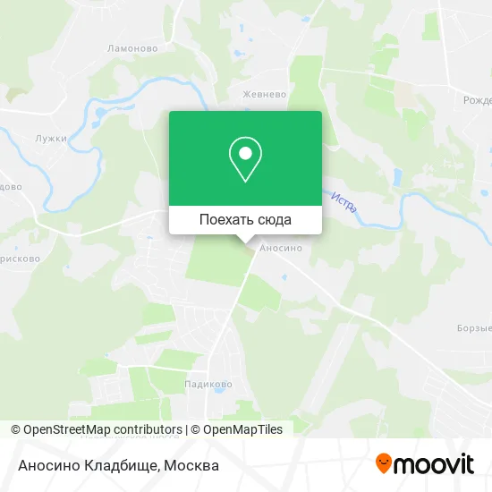 Карта Аносино Кладбище