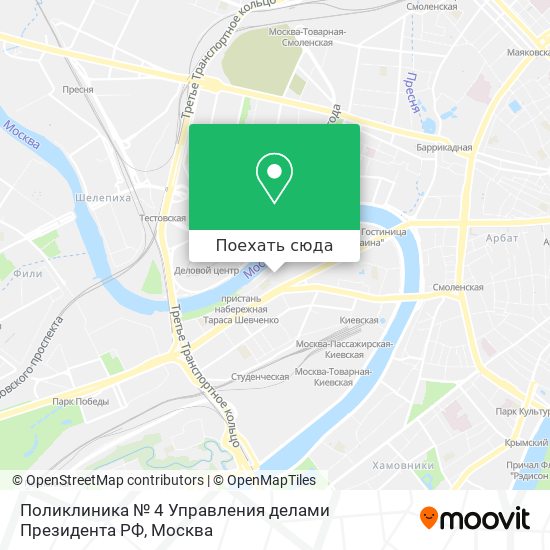 Карта Поликлиника № 4 Управления делами Президента РФ