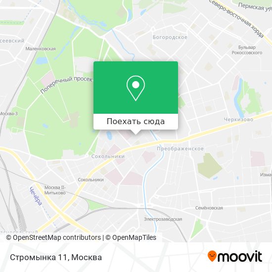 Карта Стромынка 11